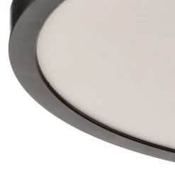 Tuco LED-kattovalaisin, himmennettävä, musta, muovia, Ø 30 cm