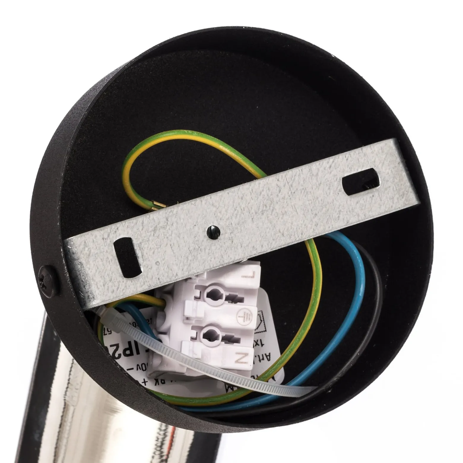 Tune II seinävalaisin, musta/kromi, metallia, E27, Ø 5,5 cm
