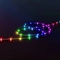 Twinkly Dots LED-ketju RGB, läpinäkyvä, IP44, 10m