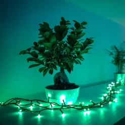 Twinkly RGB keijuvalot, musta, 250 valoa 20m