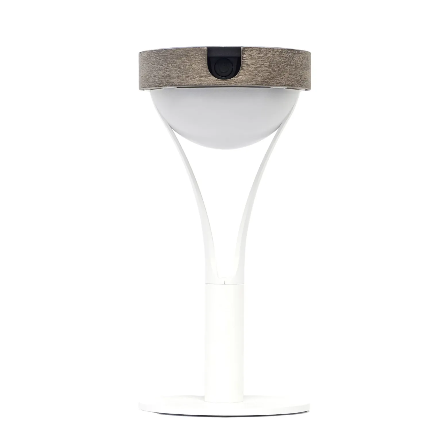 Tyble LED-aurinkopöytävalaisin, valkoinen / teak, 2700 K, 200 lm