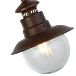 Ulkoriippuvalaisin, ruosteenruskea, Ø 22 cm, metalli/lasi