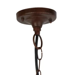 Ulkoriippuvalaisin, ruosteenruskea, Ø 22 cm, metalli/lasi