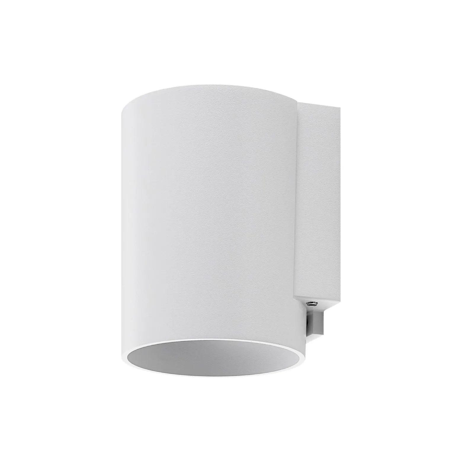 Ulkoseinälamppu CAN, valkoinen, 1-lamppuinen, Ø 8 cm, IP65, metalli, GU10