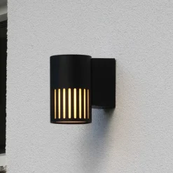 Ulkoseinälamppu Pistoia, musta, korkeus 17 cm, metalli, IP54