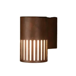 Ulkoseinälamppu Pistoia, ruosteenvärinen, korkeus 17 cm, metalli, IP54