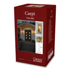 Ulkoseinävalaisin Carpi, messinki, leveys 12.5cm