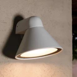 Ulkoseinävalaisin Pals, IP65, mattavalkoinen