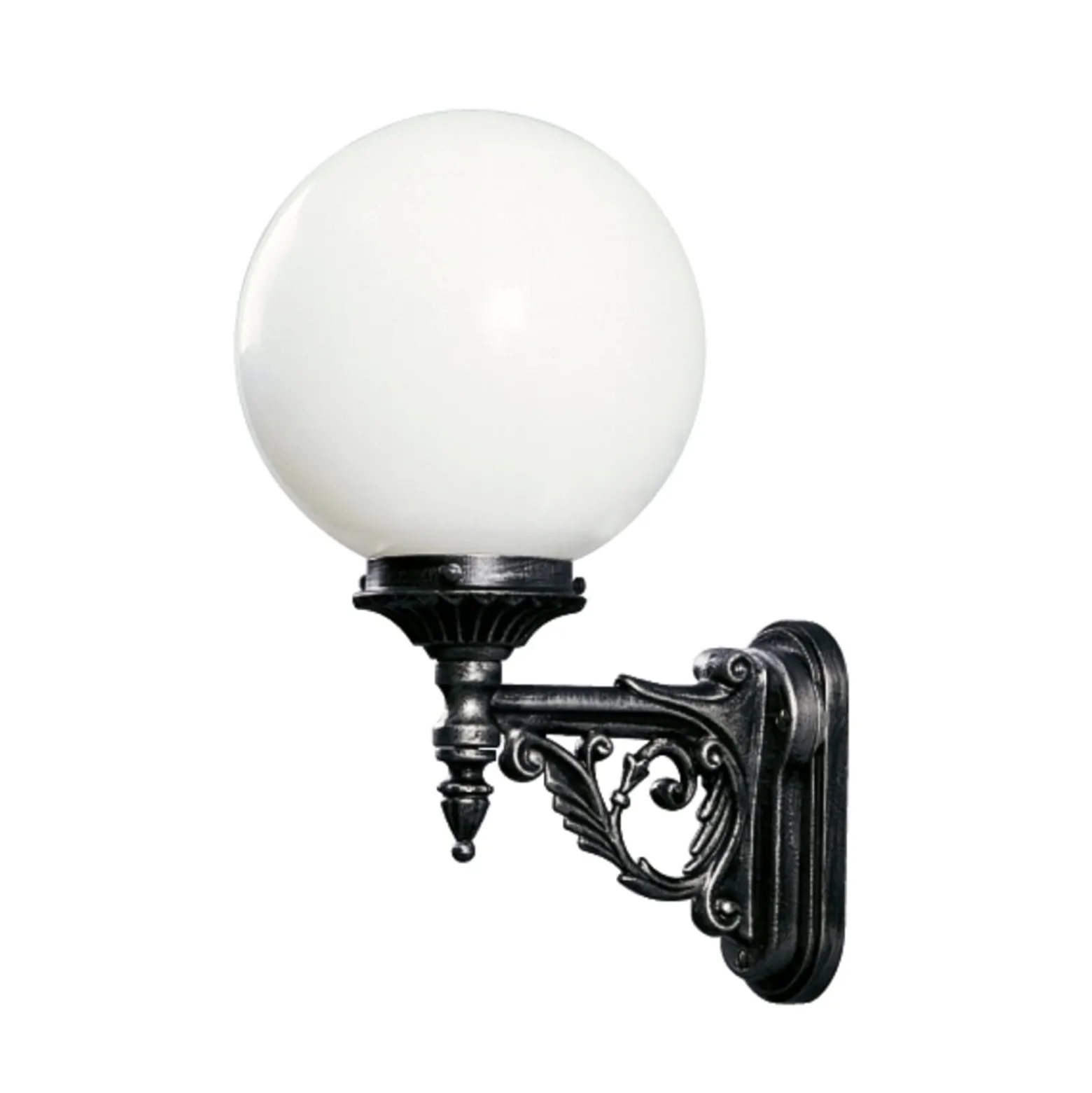 Ulkoseinävalaisin SIL 159, musta-hopea, lasi, alumiini