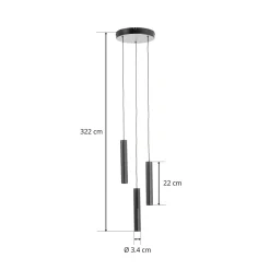 UMAGE Chimes Cluster 3 riippuvalaisin, musta tammi