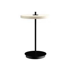 UMAGE LED ladattava pöytävalaisin Asteria Move helmi valkoinen/musta 31cm