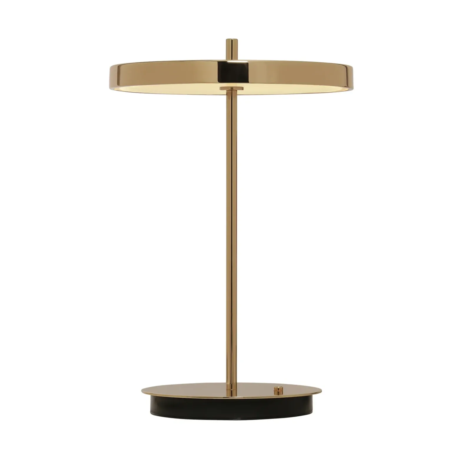 UMAGE LED-ladattava pöytävalaisin Asteria Move kiillotettu messinki 31 cm