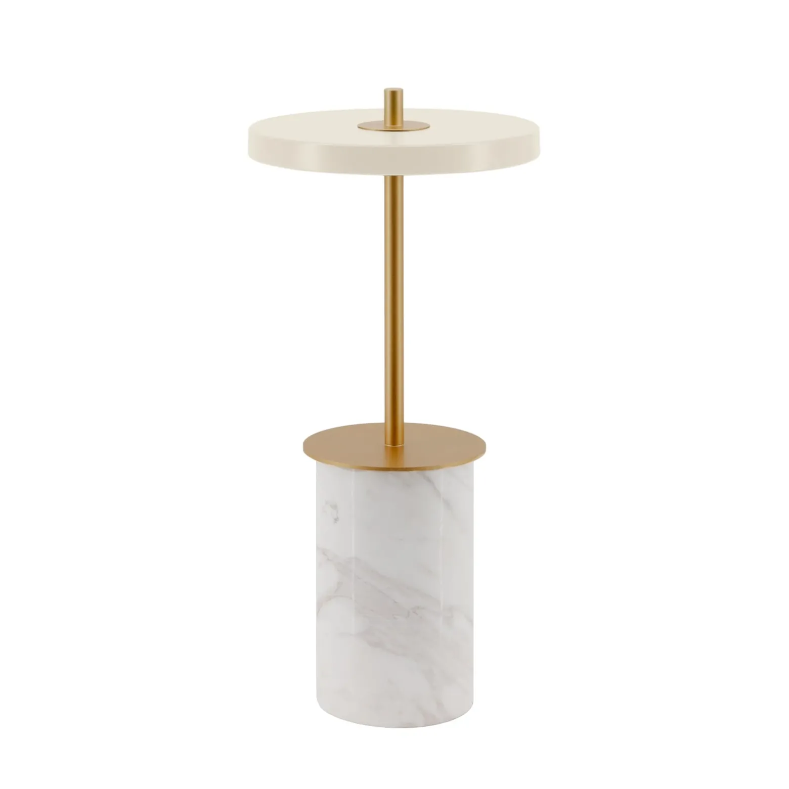 UMAGE LED-ladattava pöytävalaisin Asteria Move Mini, valkoinen 26 cm IP44
