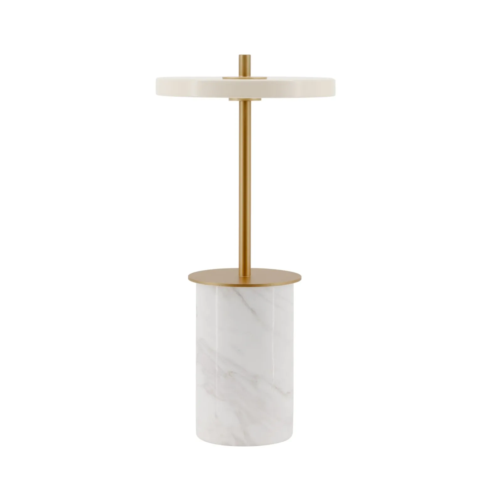 UMAGE LED-ladattava pöytävalaisin Asteria Move Mini, valkoinen 26 cm IP44