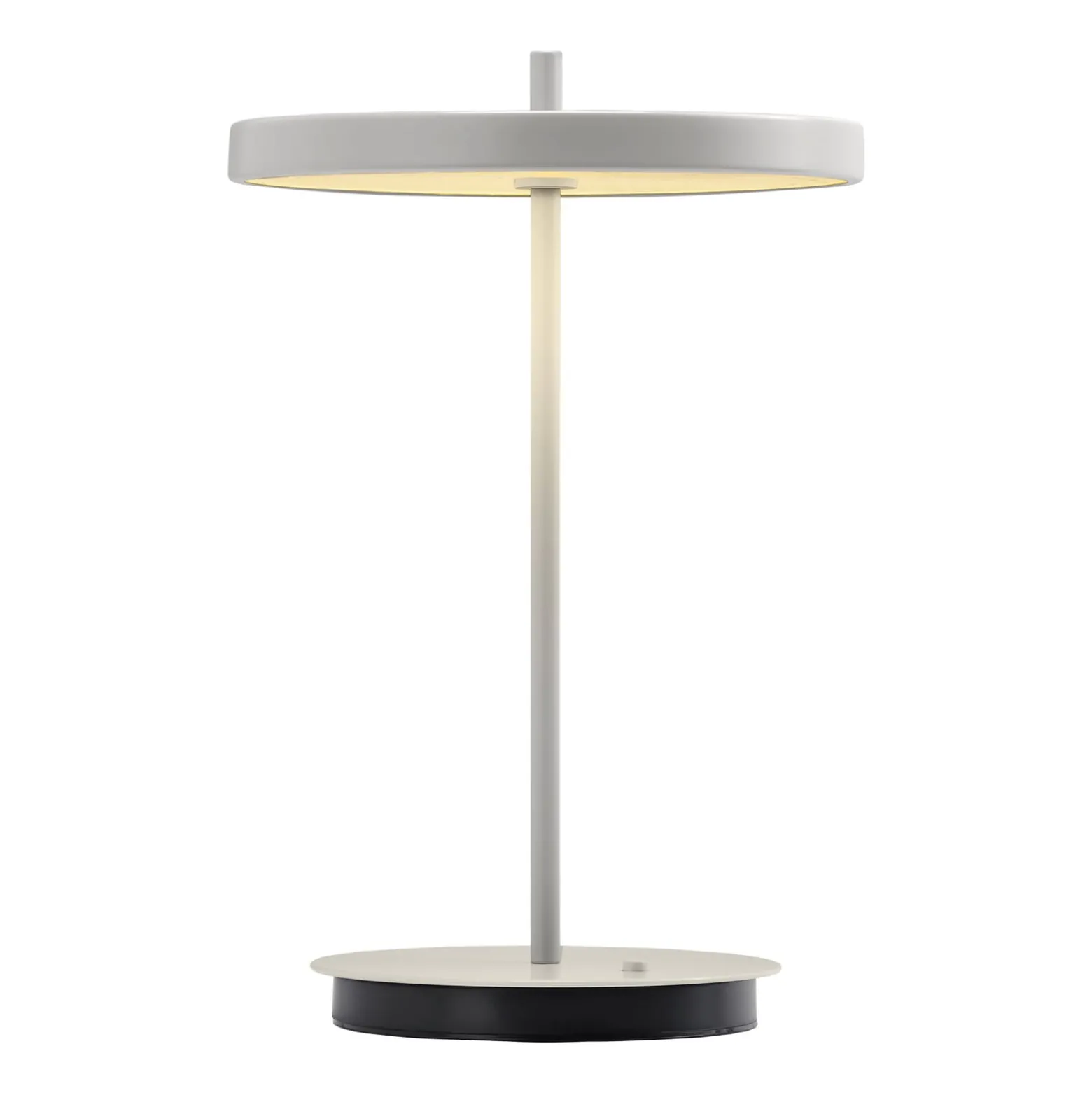 UMAGE LED ladattava pöytävalaisin Asteria Move sumu harmaa uni, 31cm