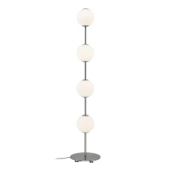 UMAGE LED-lattiavalo Audrey, teräksenvärinen, korkeus 128 cm, 4-lamppuinen.