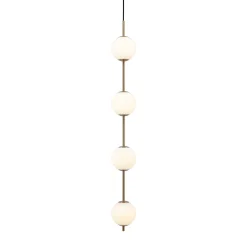 UMAGE LED-riippuvalaisin Audrey, messinkivärinen, 4-lamppuinen, Ø 12 cm