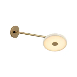 UMAGE LED-seinävalaisin Asteria Long, valkoinen/messinki, pistoke