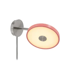 UMAGE LED-seinävalaisin Asteria Short, vaaleanpunainen, teräs, pistoke