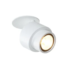 upotettava LED-kohdevalaisin BRUSH, valkoinen, Ø 7 cm, metalli, himmennettävä,