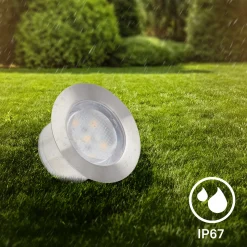 Upotettava LED-kohdevalaisin 3914032 IP67 12 V, 3 kpl:n aloituspaketti, 4,5 cm,