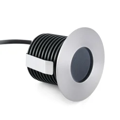 Upotettava LED-kohdevalaisin, nikkeli, Ø 8 cm, alumiini/ruostumaton teräs