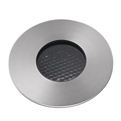 Upotettava LED-kohdevalaisin, nikkeli, Ø 8 cm, alumiini/ruostumaton teräs