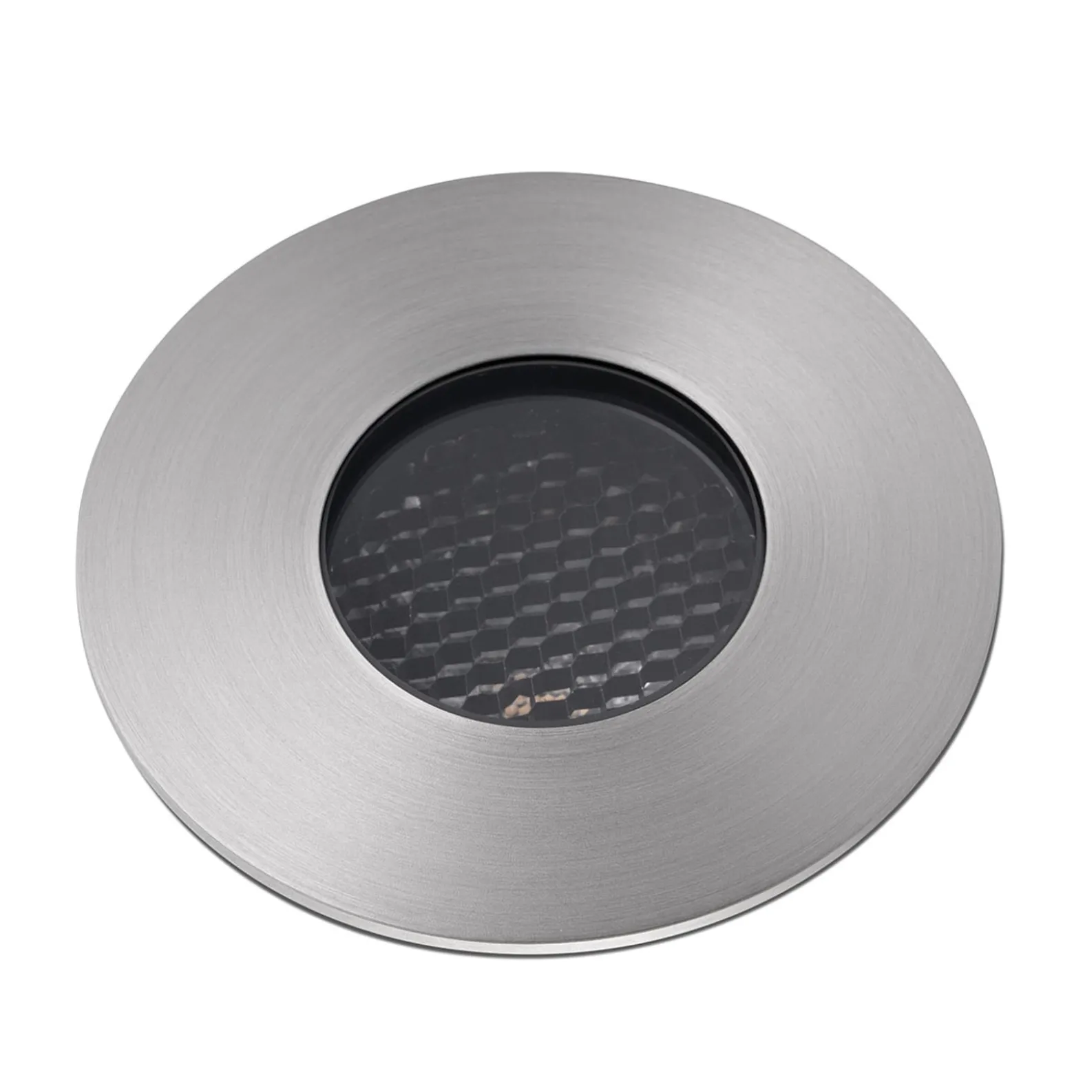 Upotettava LED-kohdevalaisin, nikkeli, Ø 8 cm, alumiini/ruostumaton teräs
