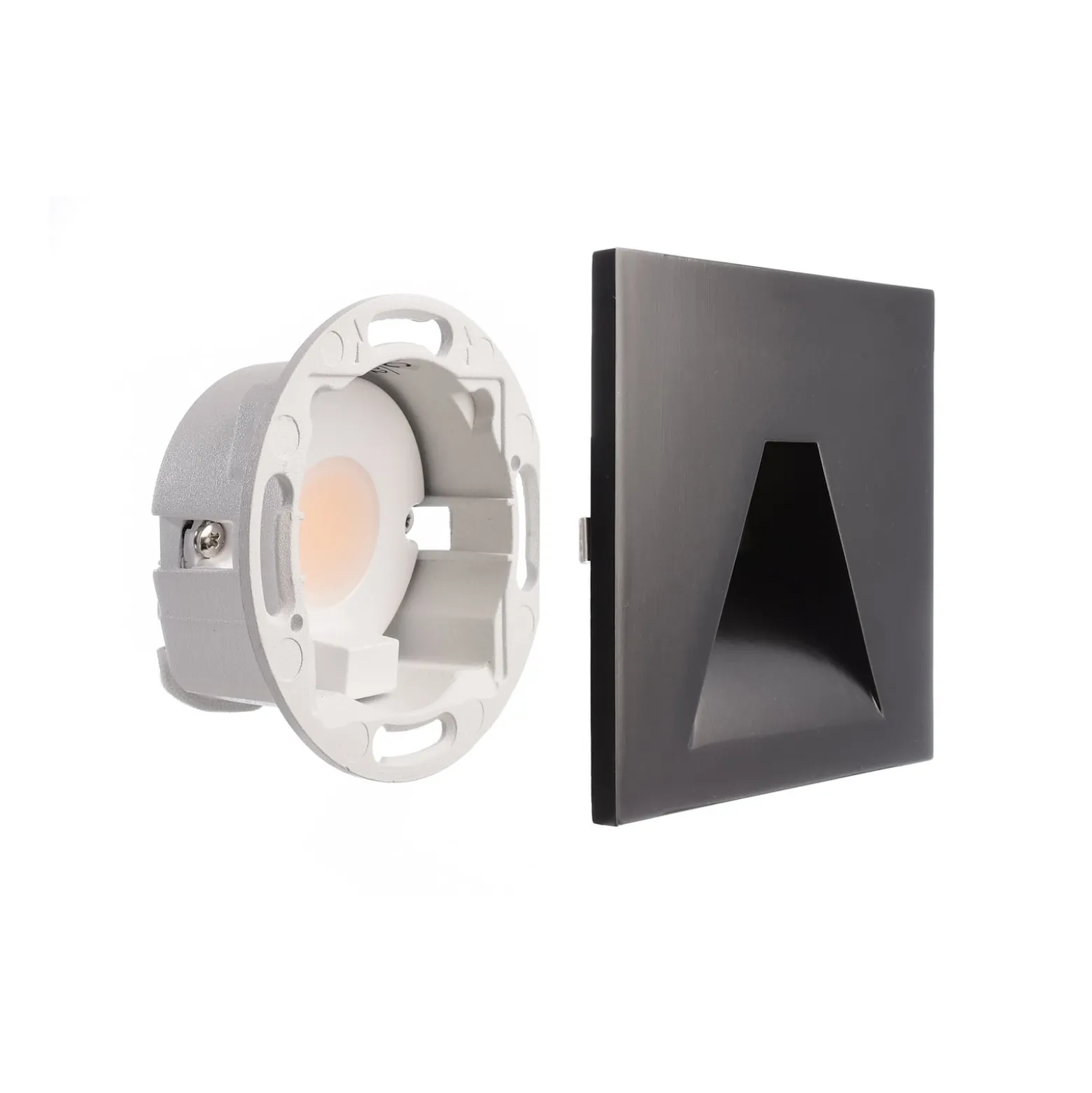 UPOTETTAVA LED-SEINÄVALAISIN SET Alwaid musta 8x8 cm kulma 2,700 K