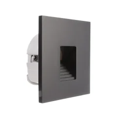 Upotettava LED-seinävalaisin SET Alwaid musta 8 x 8 cm taso 2,700K