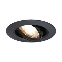 Upotettava spotti 92117, musta, Ø9 cm, himmennys 30°, kääntyvä, 10 kpl:n sarja,