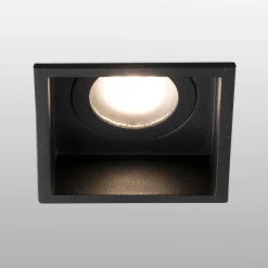 Uppokohdevalo Hyde 1-lamp. kulmikas IP44 musta