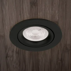 Uppospotti Choice alumiinia, kallistettava, musta