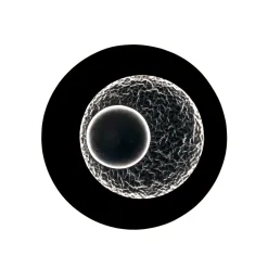 Urano LED-seinävalaisin, ruskeamusta/hopea, Ø 60 cm, rautainen