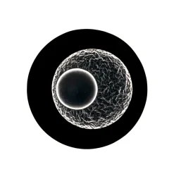 Urano LED-seinävalaisin, ruskeamusta/hopea, Ø 60 cm, rautainen