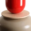 Uto-riippuvalaisin, beige/punainen, Ø 30 cm, metalli
