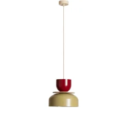 Uto-riippuvalaisin, vaaleanruskea/tummanpunainen, halkaisija 30 cm, metallia