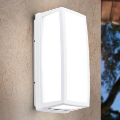 Valkoinen LED-ulkoseinävalaisin Bob IP54 alumiinia