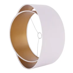 Varjostin Chloe, Ø 50 cm, ulkopuoli valkoinen, sisäpuoli kultainen