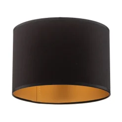 Varjostin Soho, musta/kultainen, tekstiili, Ø 18 cm