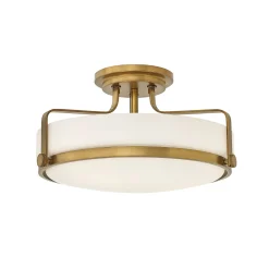 Varrellinen kattolamppu Harper, Ø45,6 cm, messinki