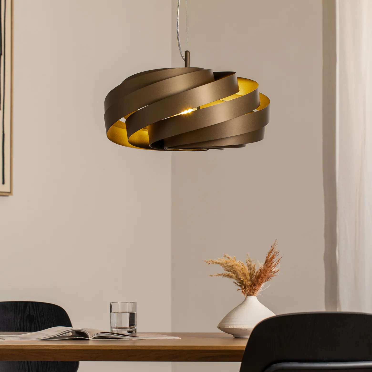 Vento riippuvalaisin, kahvinruskea, Ø 50 cm