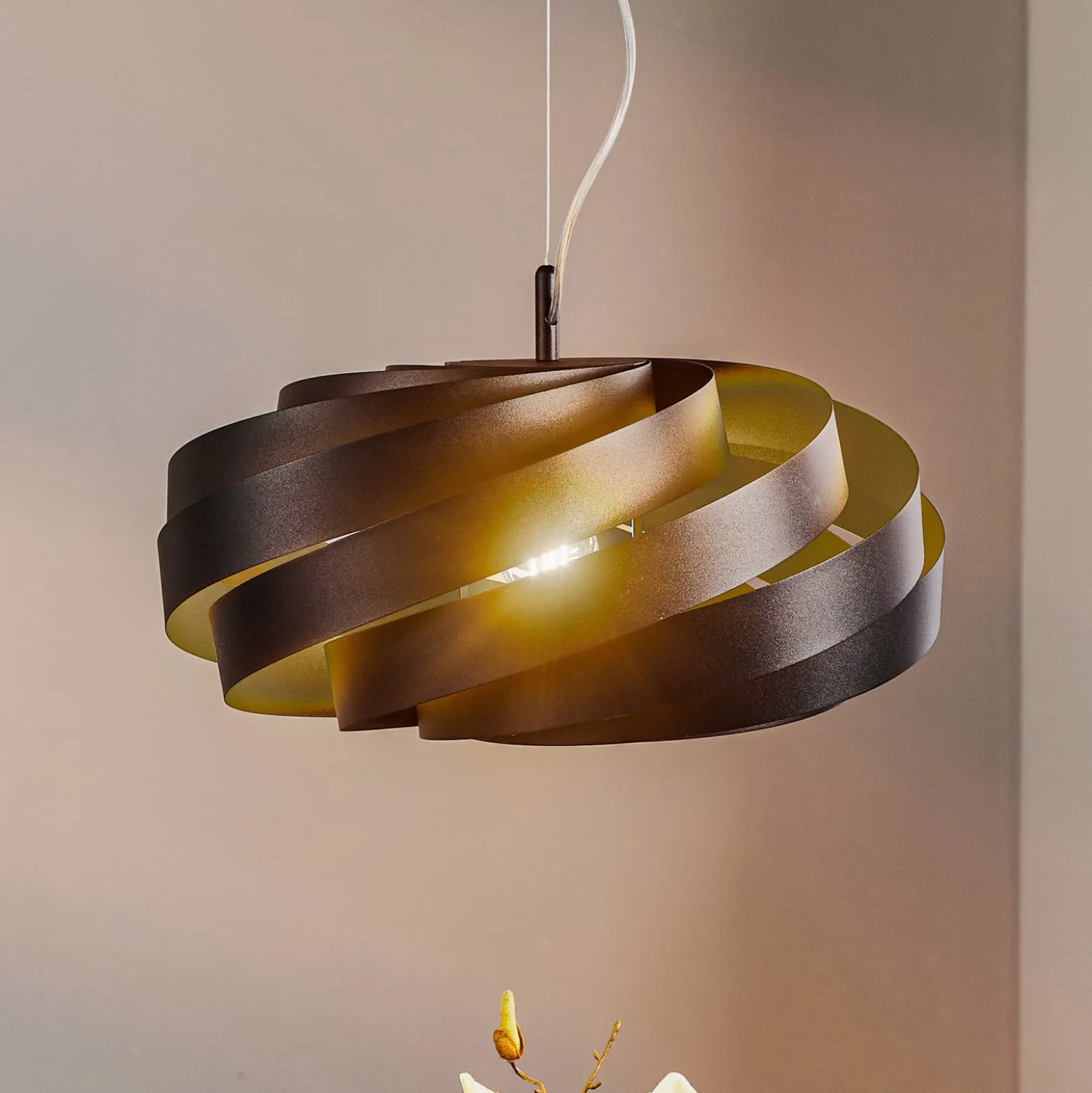 Vento riippuvalaisin, musta, Ø 50 cm, metalli, E27