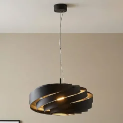 Vento riippuvalaisin, musta, Ø 60 cm, metalli, E27
