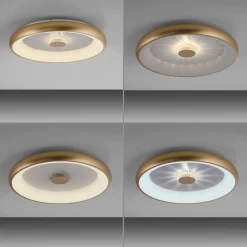 Vertigo LED-kattovalaisin, CCT, Ø 61,5 cm, messinki