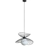 Vertigo-riippuvalaisin, musta, lasi/metalli, E27, Ø 50 cm