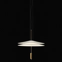 Vibia Flamingo - LED-riippuvalaisin, 2 varjostinta, kulta