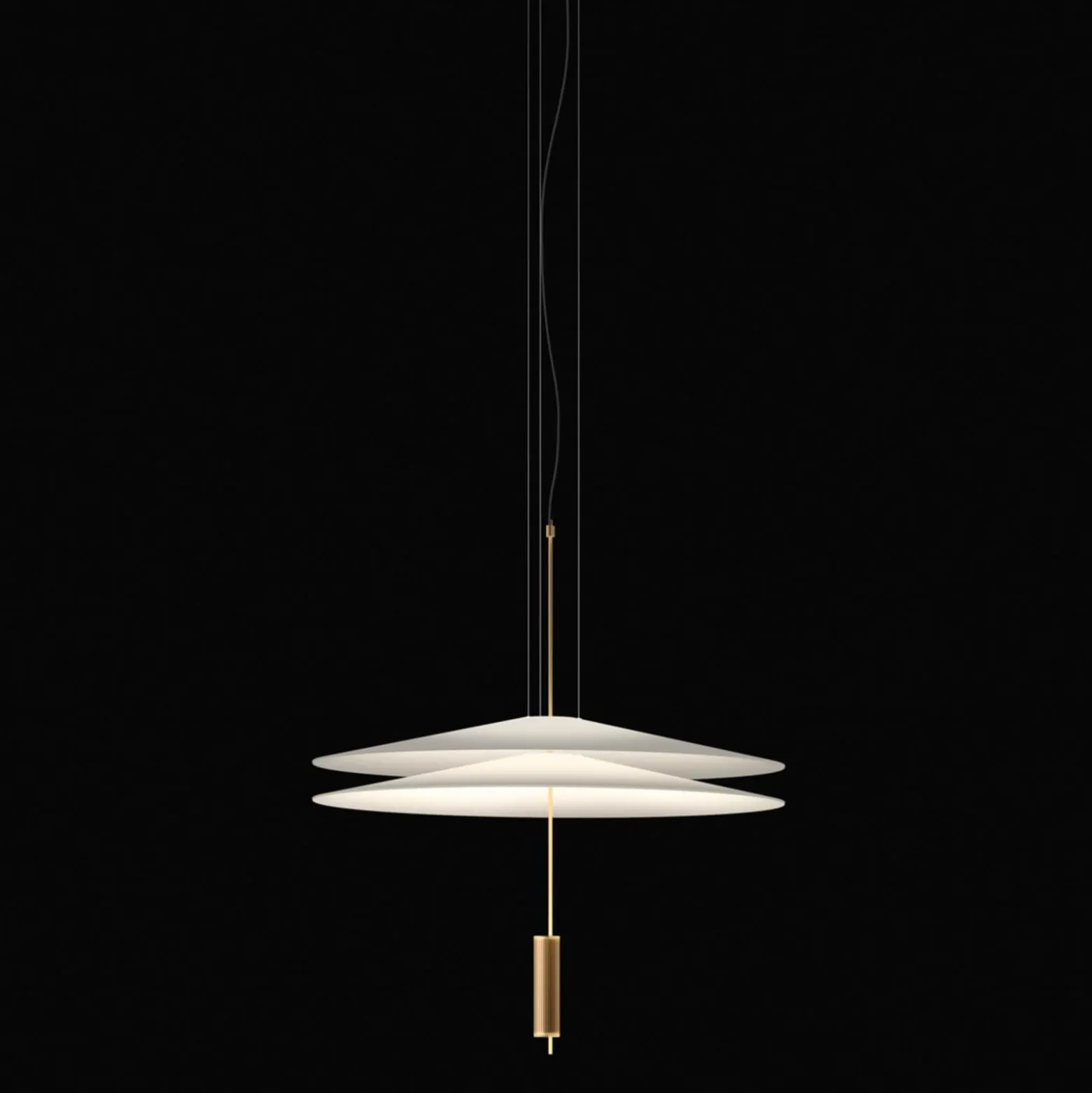 Vibia Flamingo - LED-riippuvalaisin, 2 varjostinta, kulta