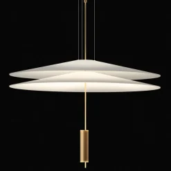 Vibia Flamingo - LED-riippuvalaisin, 2 varjostinta, kulta