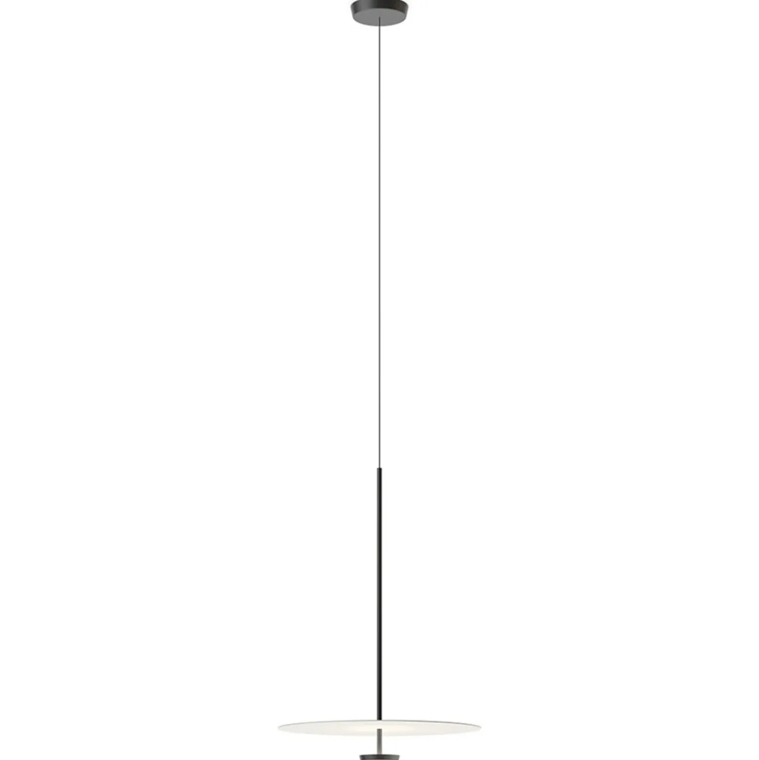 Vibia Flat LED-riippuvalo 1-lamppuinen Ø 55 cm harmaa L1